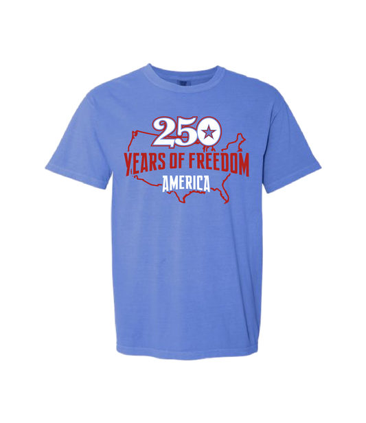 250 Years of Freedom America Garment-Dyed T-Shirt